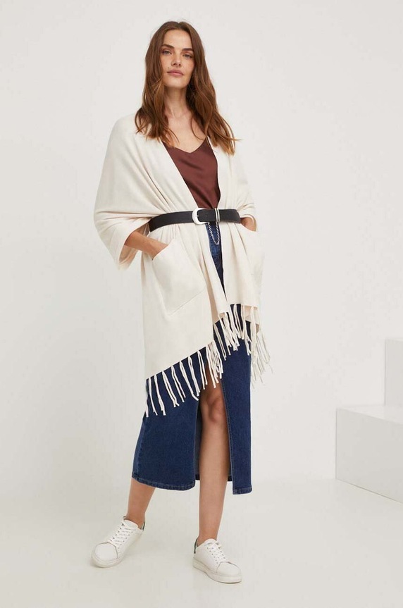 Answear Lab poncho B82902.HWK bej WZ23