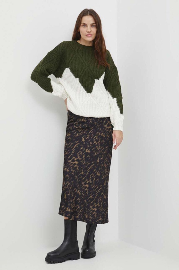 Answear Lab sweter z wełną 25301.TWK zielony WW24