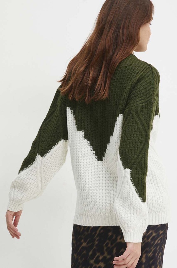Odzież Answear Lab sweter z wełną 25301.TWK zielony