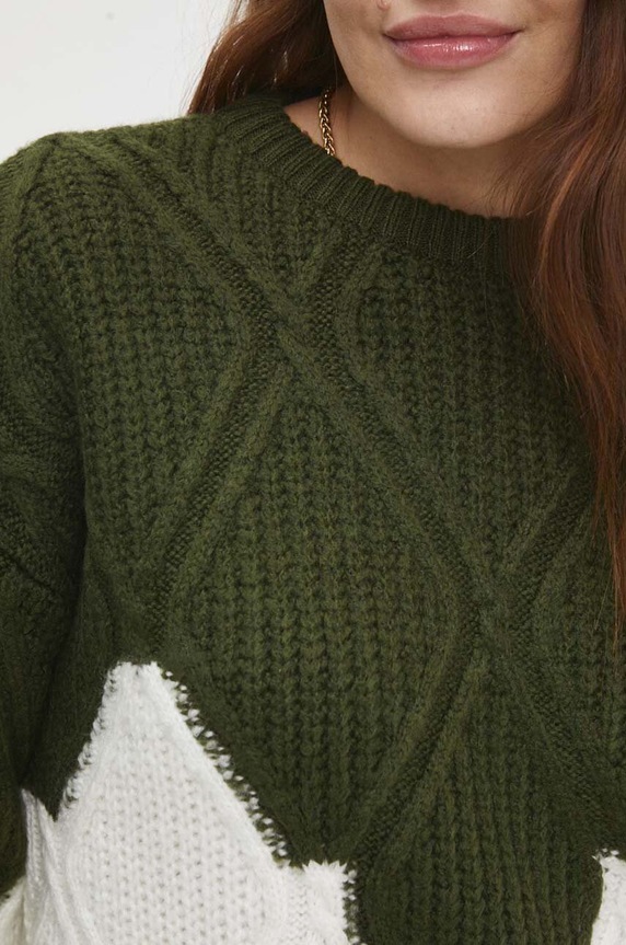 Answear Lab sweter z wełną 25301.TWK zielony