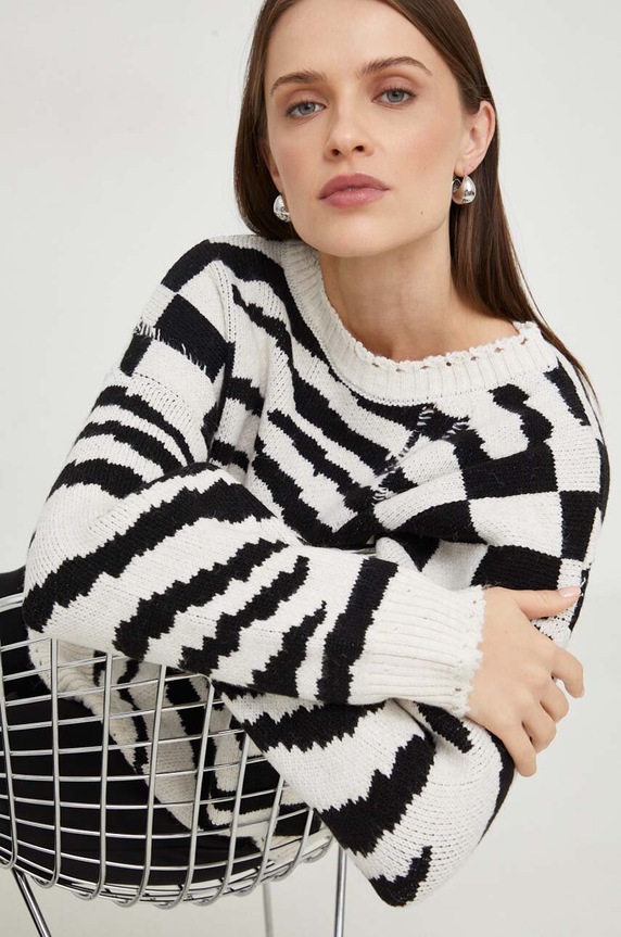 Answear.LAB sweter z wełną 18398.TWK beżowy WZ23