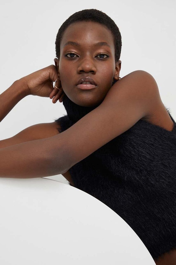 Answear.LAB kamizelka pozostałe czarny L424.FKK