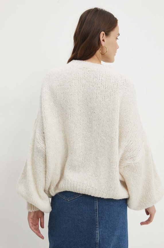 Odzież Answear Lab sweter z wełną 1IT.IKK beżowy