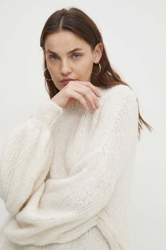 Answear Lab sweter z wełną 1IT.IKK beżowy