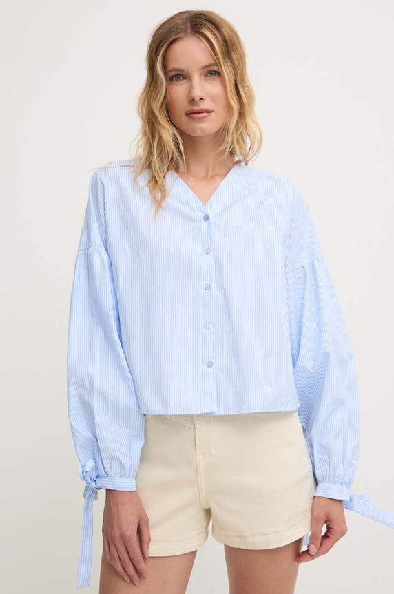 Answear.LAB koszula bawełniana wzorzyste niebieski 6760.TWK