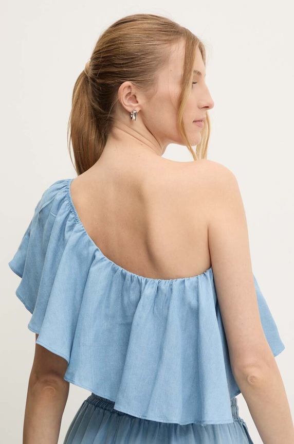 Answear Lab bluza uni albastru 1733.ikk