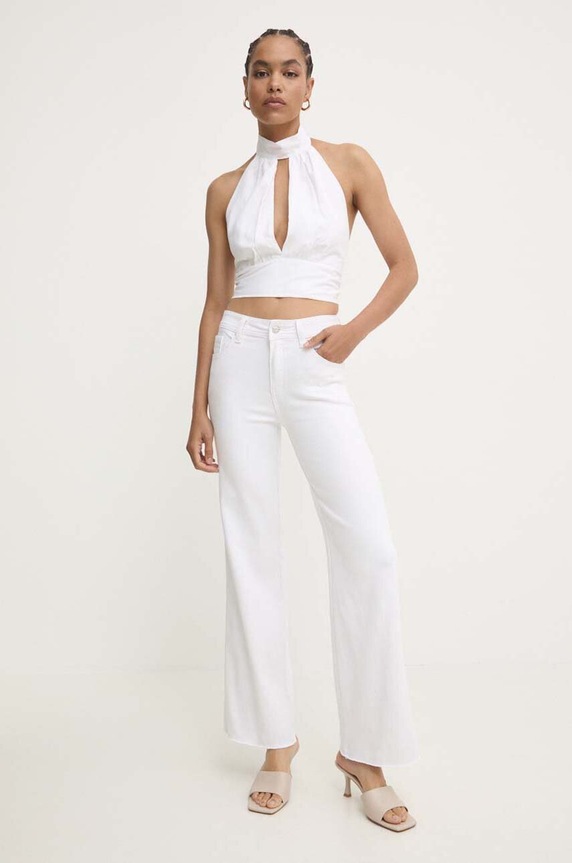 Answear.LAB top di lino 92216.ijs bianco WZ24