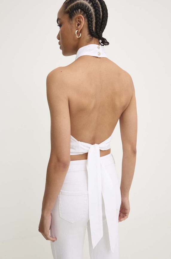 Abbigliamento Answear.LAB top di lino 92216.ijs bianco