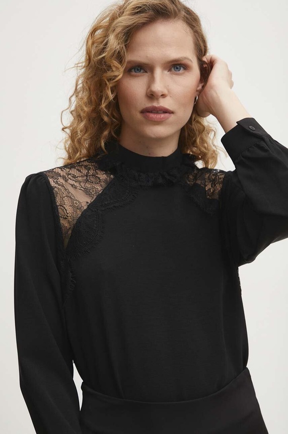 Answear.LAB bluzka regular czarny 8198.fh