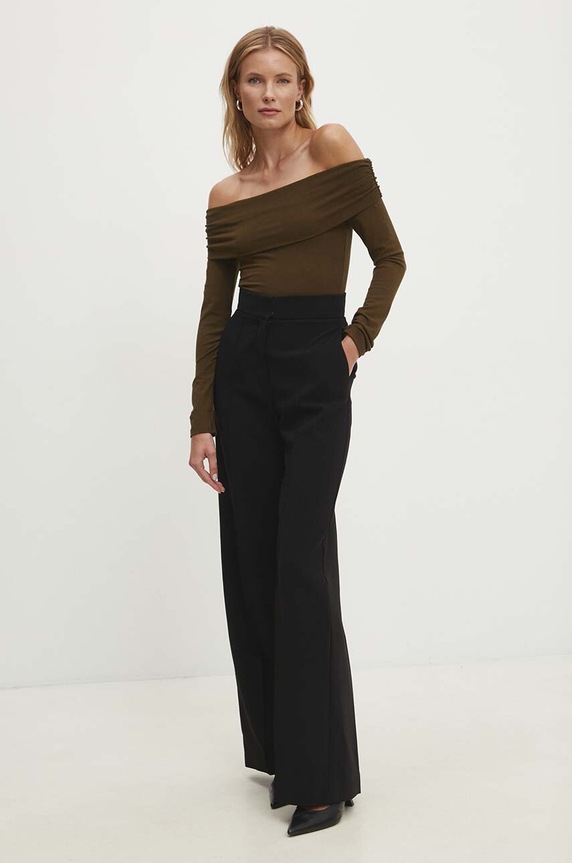 Odzież Answear.LAB longsleeve .0896.fms zielony