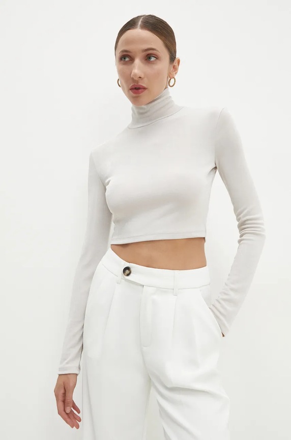 Лонгслів Answear.LAB slim бежевий 71496.tos