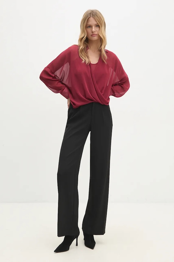 Bluza Answear.LAB bez uzorka crvena LD1496.hos