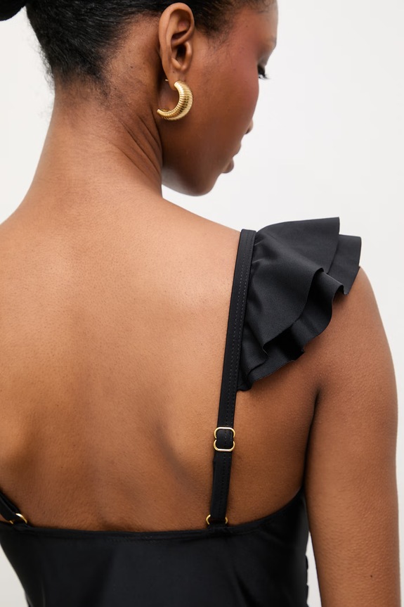 Answear.LAB jednoczęściowy strój kąpielowy skirt.fh czarny