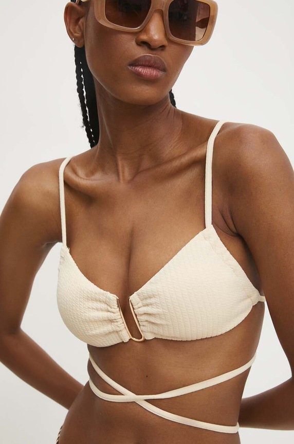 Bikini top Answear.LAB χωρίς μεταλλικές μπανέλες μπεζ 66141.gora.ims