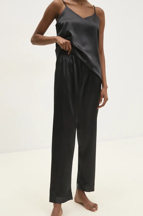 Answear Lab compleu pijama negru 118X.168.FLK