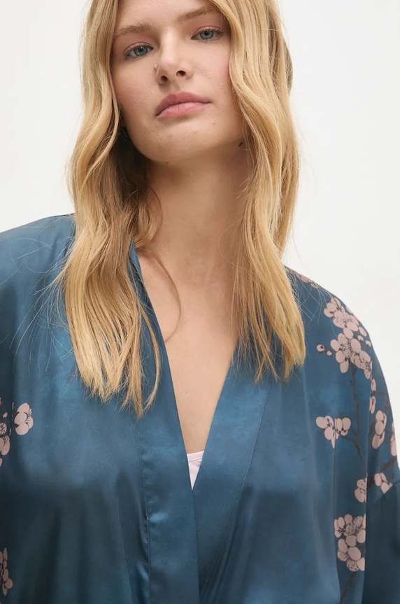 Kućni ogrtač Answear.LAB mornarsko plava 10299.cms