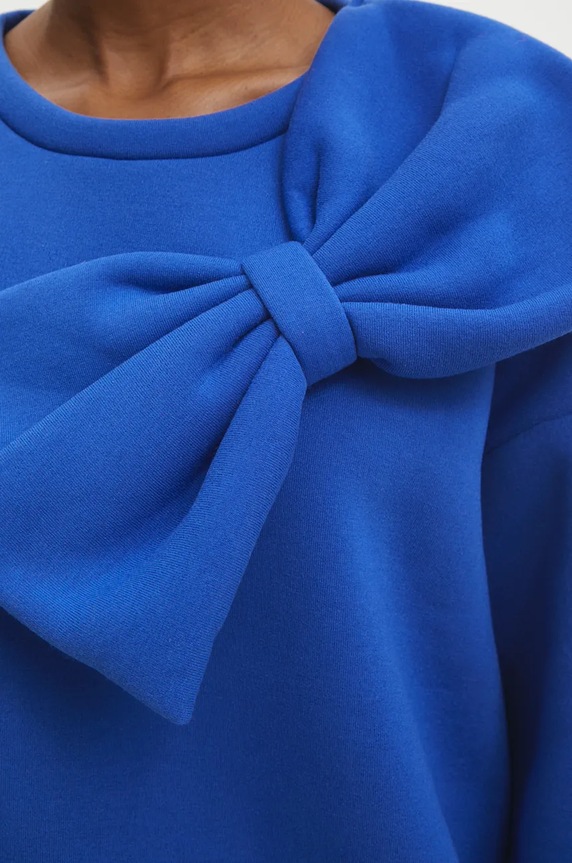 Answear Lab bluza swtop015.FKK albastru