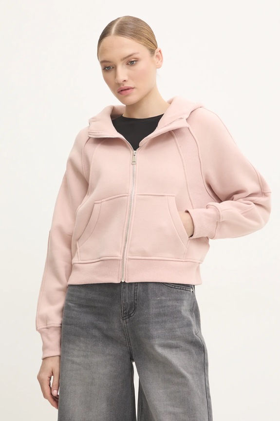 Answear.LAB bluza z kapturem różowy MM6986.hms