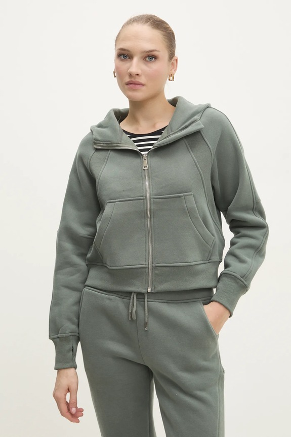 Dukserica Answear.LAB s kapuljačom zelena MM6986.hms