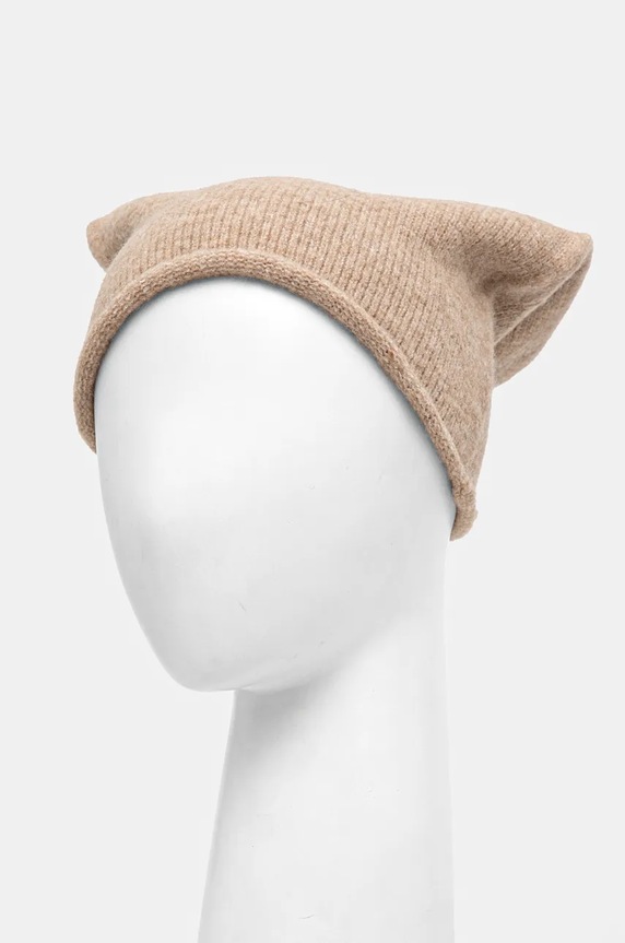 Шапка с вълна Answear.LAB 1051.cms кафяв WZ24