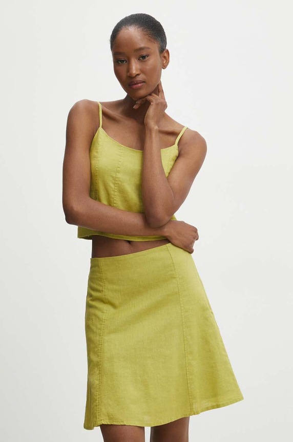 Λινό σετ Answear.LAB ύφασμα πράσινο 5068ab.IKK