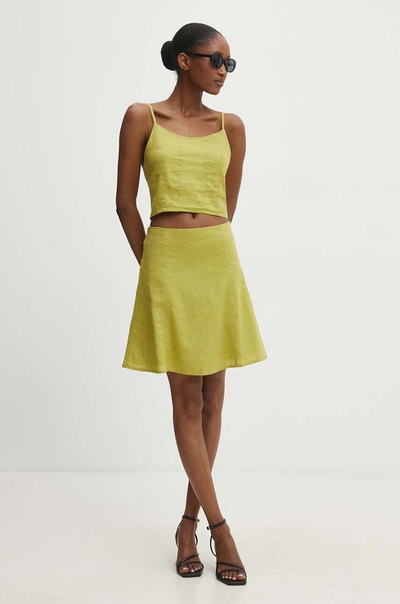 Λινό σετ Answear.LAB 5068ab.IKK πράσινο WZ24