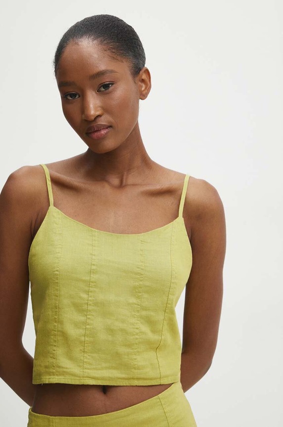 Λινό σετ Answear.LAB πράσινο 5068ab.IKK