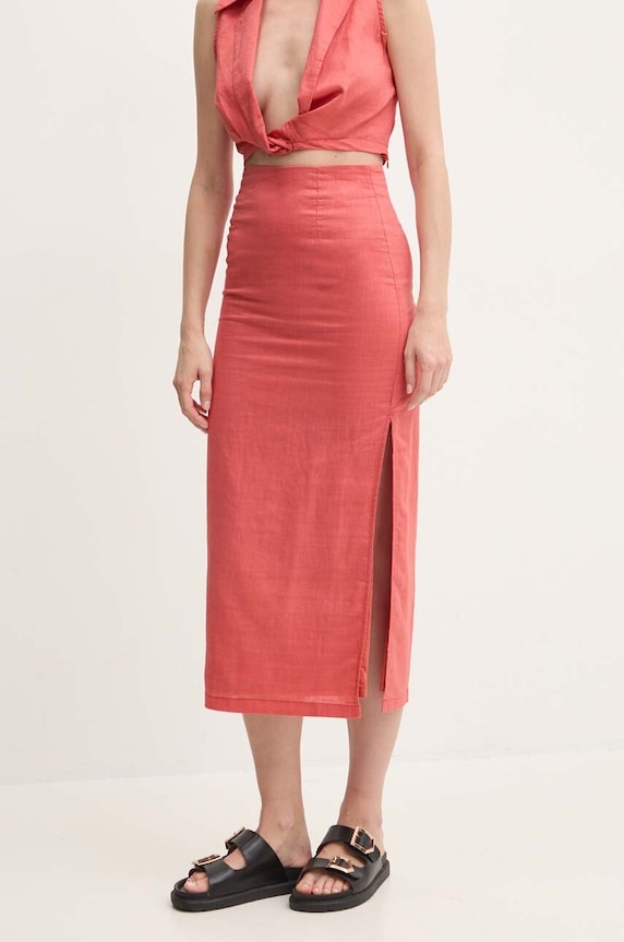 Komplet od lana Answear.LAB crvena 5069ab.IKK