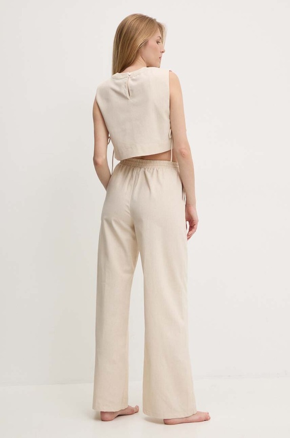 Answear.LAB komplet lniany 1531.1532.FKK beżowy WZ24