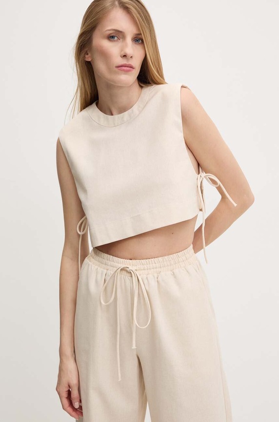 Odzież Answear.LAB komplet lniany 1531.1532.FKK beżowy