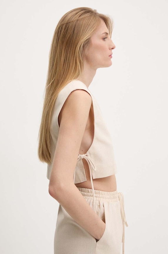 Answear.LAB komplet lniany beżowy 1531.1532.FKK