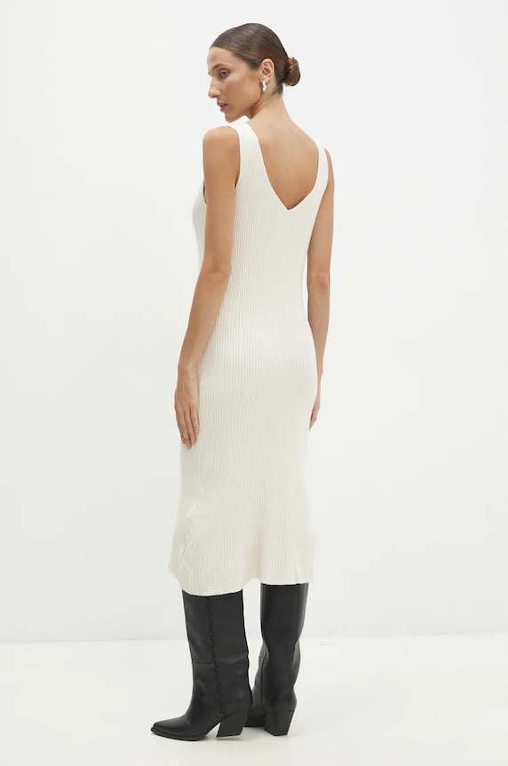 Answear Lab rochie și pulover bej W0906AB.HLK