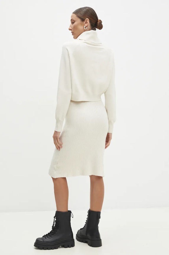 Îmbrăcăminte Answear Lab rochie și pulover W0926AB.HLK bej