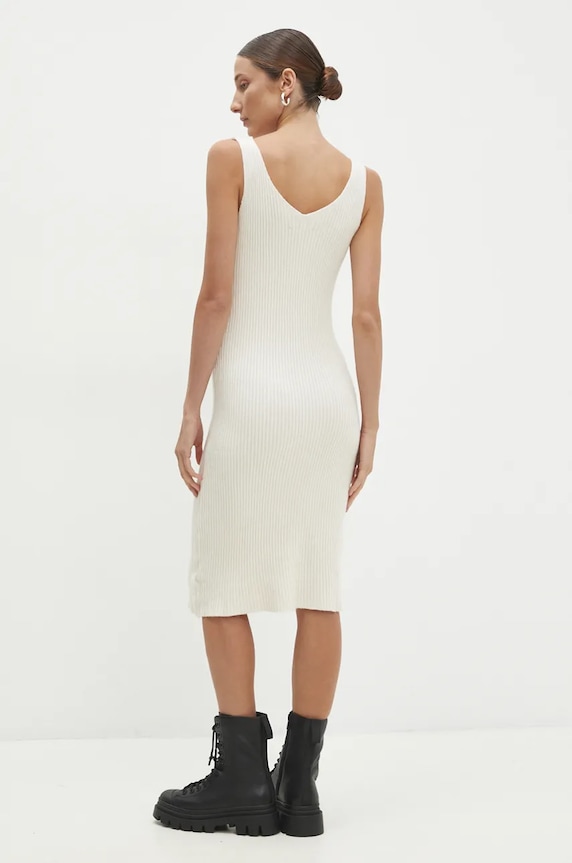 Answear Lab rochie și pulover bej W0926AB.HLK