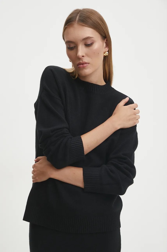 Odzież Answear.LAB sweter i spódnica N7193.HLK czarny