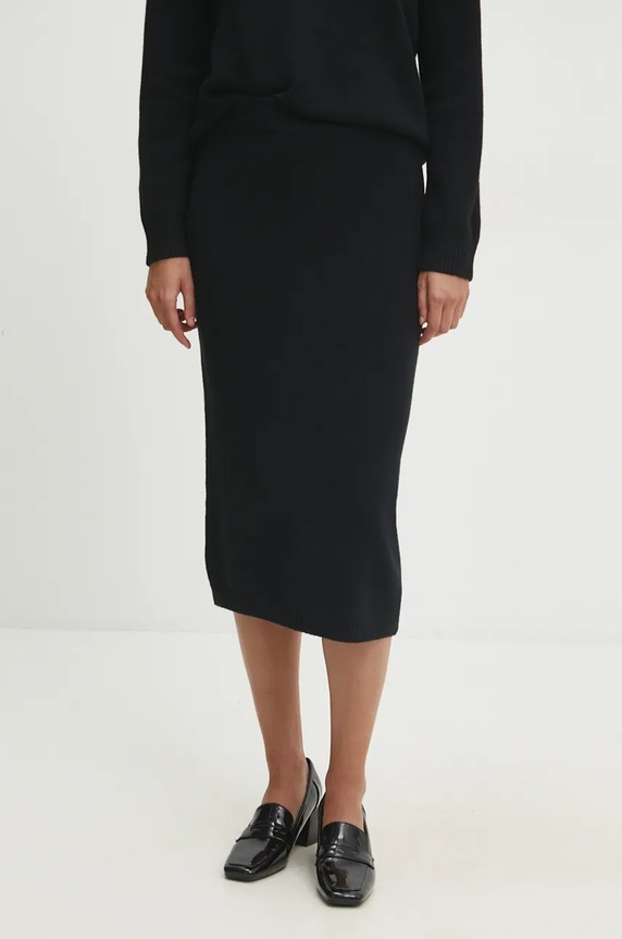 Answear.LAB sweter i spódnica czarny N7193.HLK