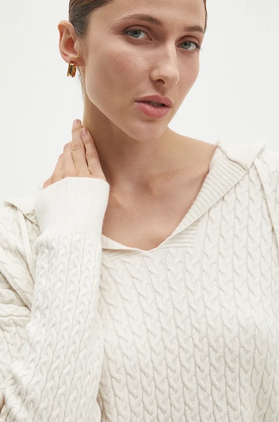 Answear.LAB sweter i spódnica W2011AB.HLK beżowy
