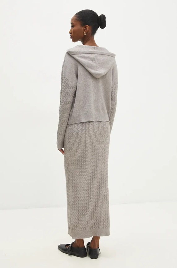 Answear.LAB sweter i spódnica szary W2011AB.HLK