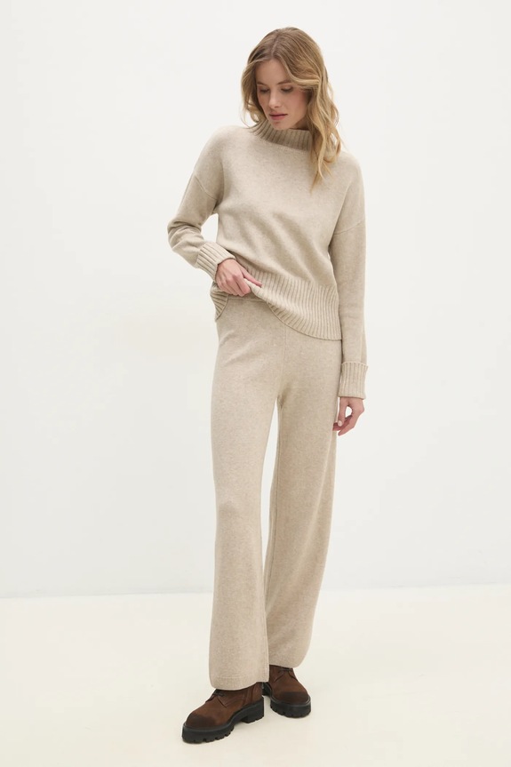 Answear Lab komplet dzianina beżowy n713637.IKK