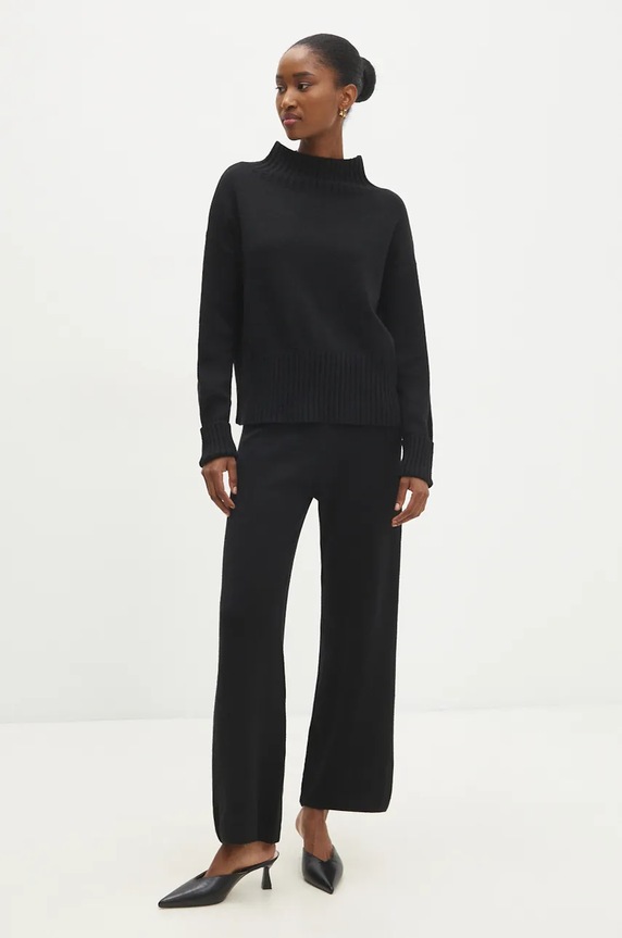 Answear Lab komplet dzianina czarny n713637.IKK