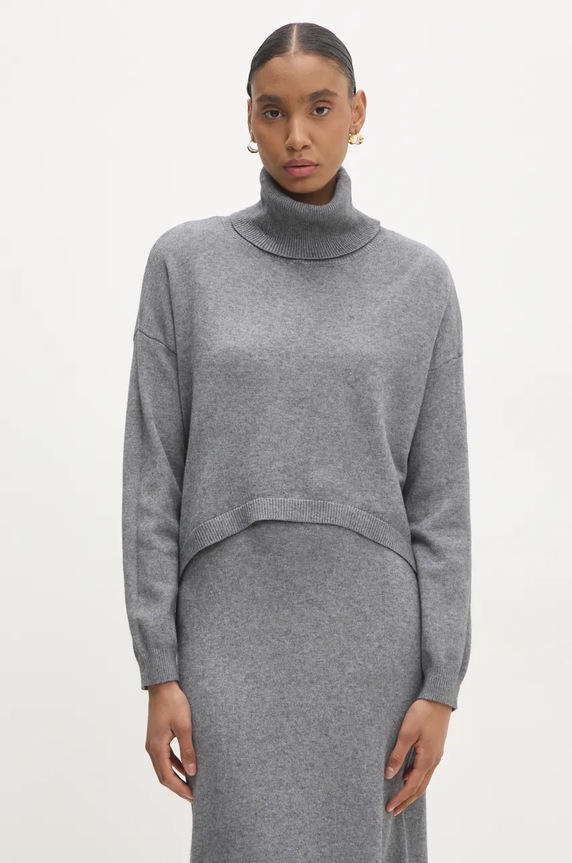 Answear.LAB sukienka i sweter szary m8561.FKK