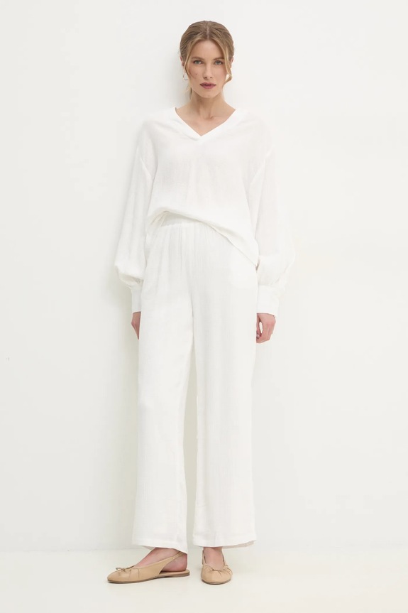 Bavlněná souprava Answear.LAB látka bílá 8873AB.FKK