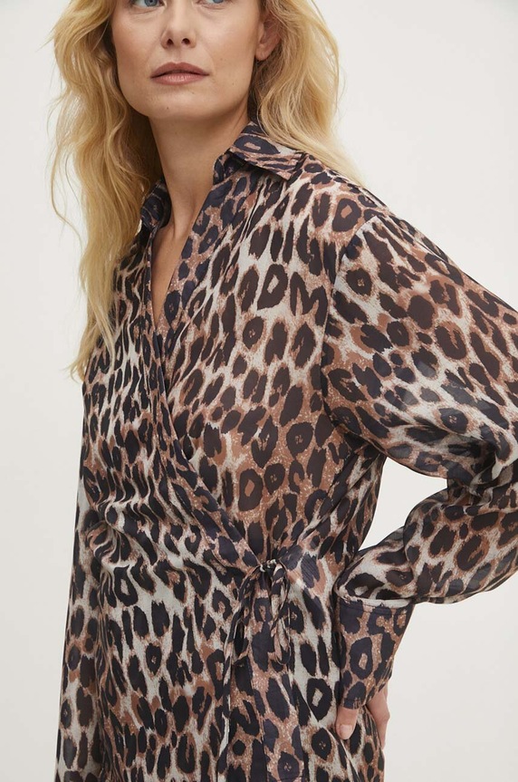 Answear.LAB camicia impronta animale marrone 41131.fh