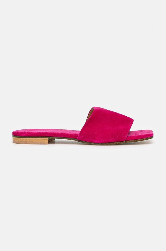 Answear Lab papuci imitatie de piele intoarsa roz 4431.ims