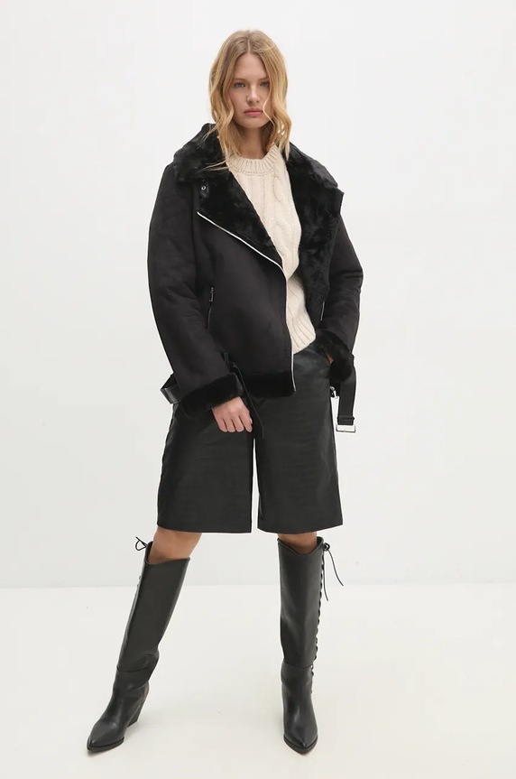 Яке Answear.LAB LJK.BLACKOUTBLK.ums черен WZ24