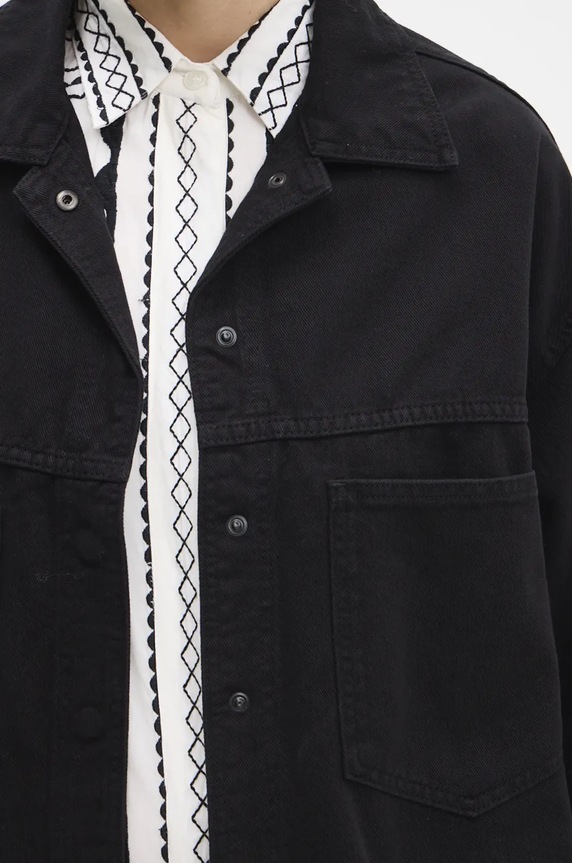 Answear Lab kurtka jeansowa J77.tos czarny