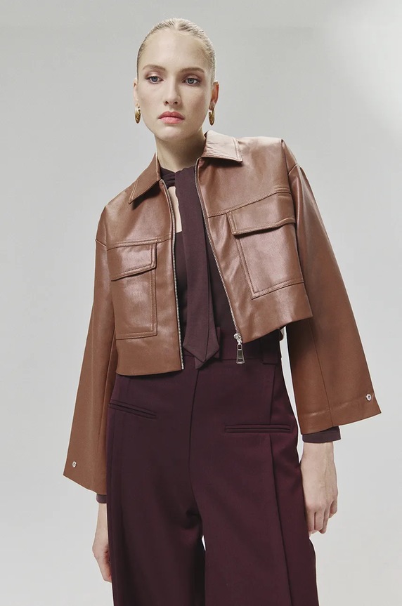 Μπουφάν Answear.LAB καφέ 1544.tlk