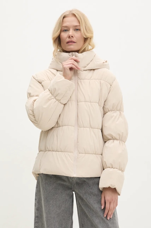 Jakna Answear.LAB s kapuljačom bež NA3039.FLK