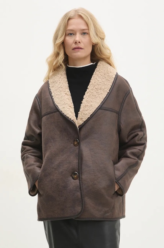 Bunda Answear.LAB oversize béžová 9255.ilk