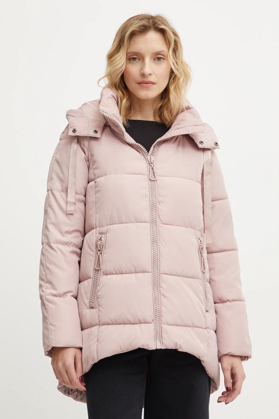 Jakna Answear.LAB s toplom postavom roza 2307.hos